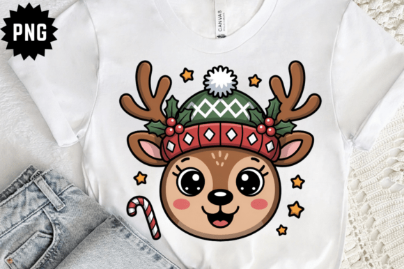 Download Cute Reindeer Christmas PNG Design - Png Collection