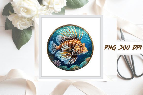 Download Stained Glass Lionfish Free PNG Clipart - Png Collection