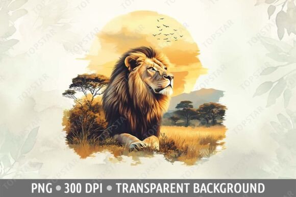 Download Vintage Lion Clipart PNG Wild Animals - Png Collection
