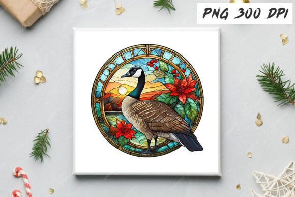 Download Canada Goose Christmas PNG Stained Glass - Png Collection