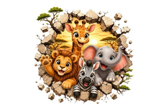 Download Cute Safari Animals PNG - Png Collection