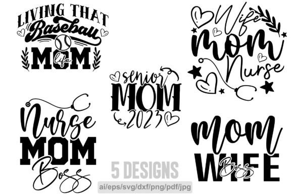 Download Mom Bundle Svg, Png for Any Merchandise - Png Collection