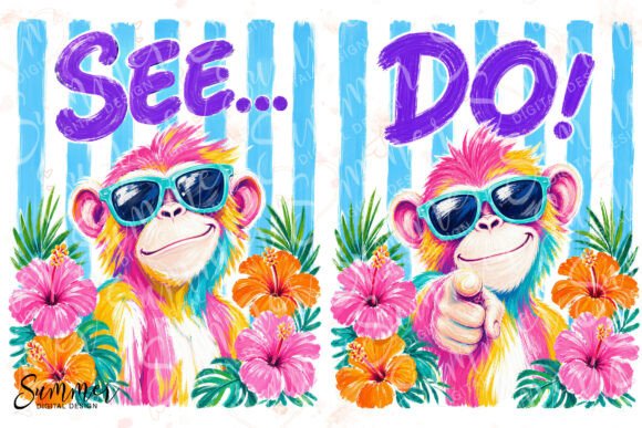 Download See Do Monkey Preppy Striped Funny PNG - Png Collection