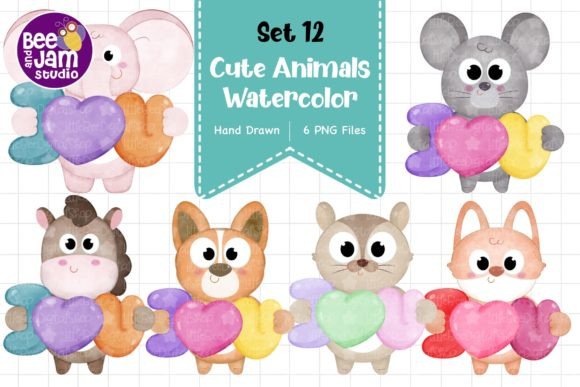 Download Cute Watercolor Animal Designs, PNG File - Png Collection