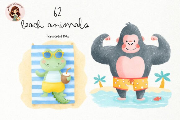 Download Cute Beach Animals PNG Clipart - Png Collection