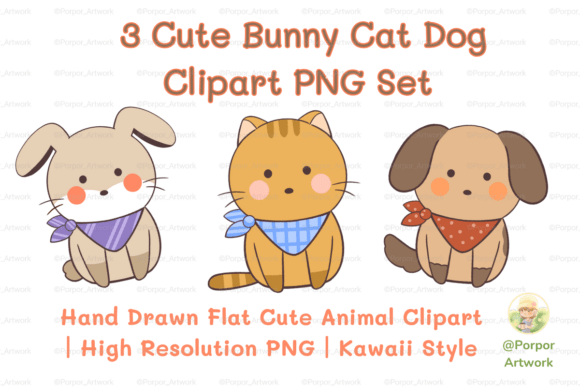 Download 3 Cute Animal PNG Clipart for Crafts - Png Collection