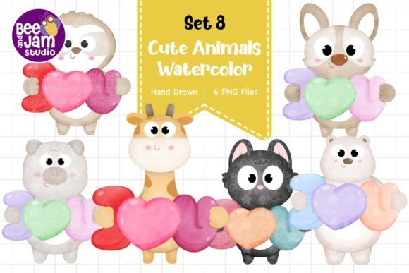 Download Cute Watercolor Animal Designs, PNG File - Png Collection